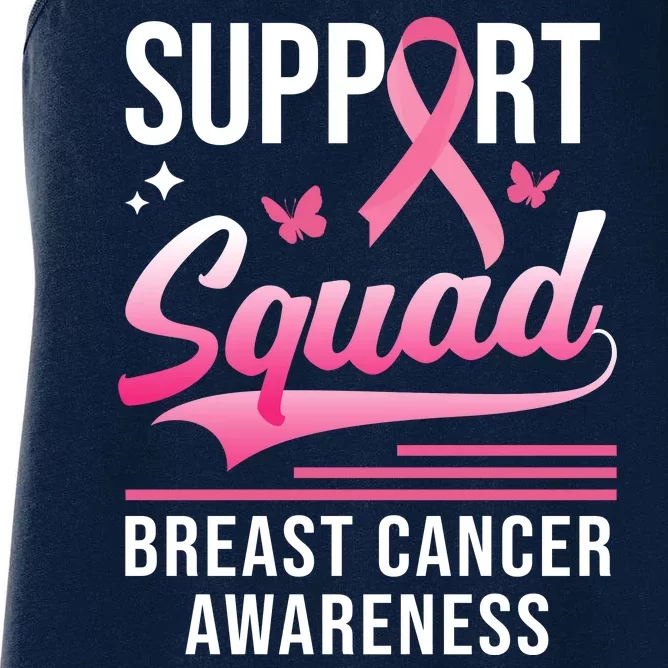 Support Squad Breast Cancer Awareness Women's Racerback Tank