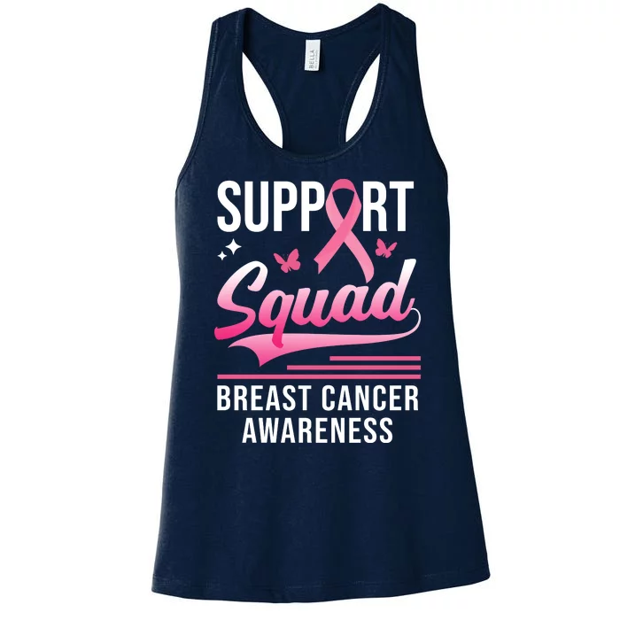 Support Squad Breast Cancer Awareness Women's Racerback Tank