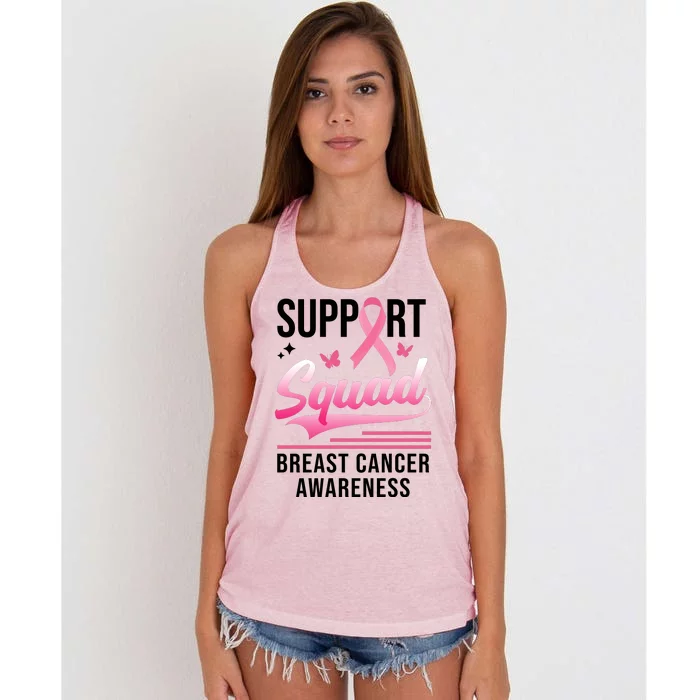 Support Squad Breast Cancer Awareness Women's Knotted Racerback Tank