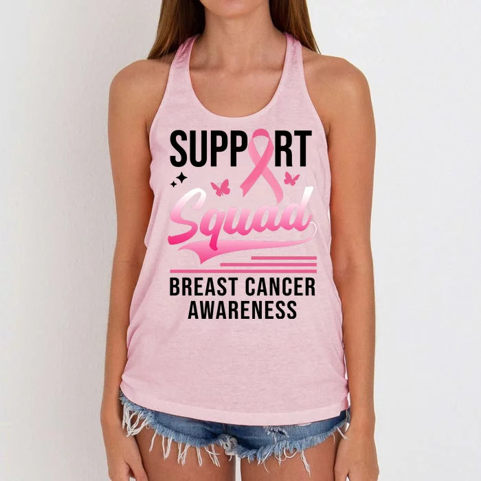 Support Squad Breast Cancer Awareness Women's Knotted Racerback Tank