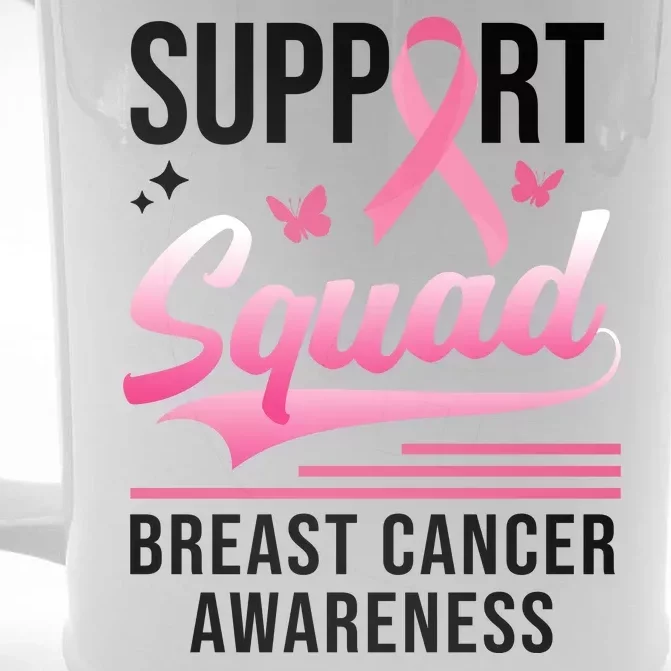 Support Squad Breast Cancer Awareness Front & Back Beer Stein