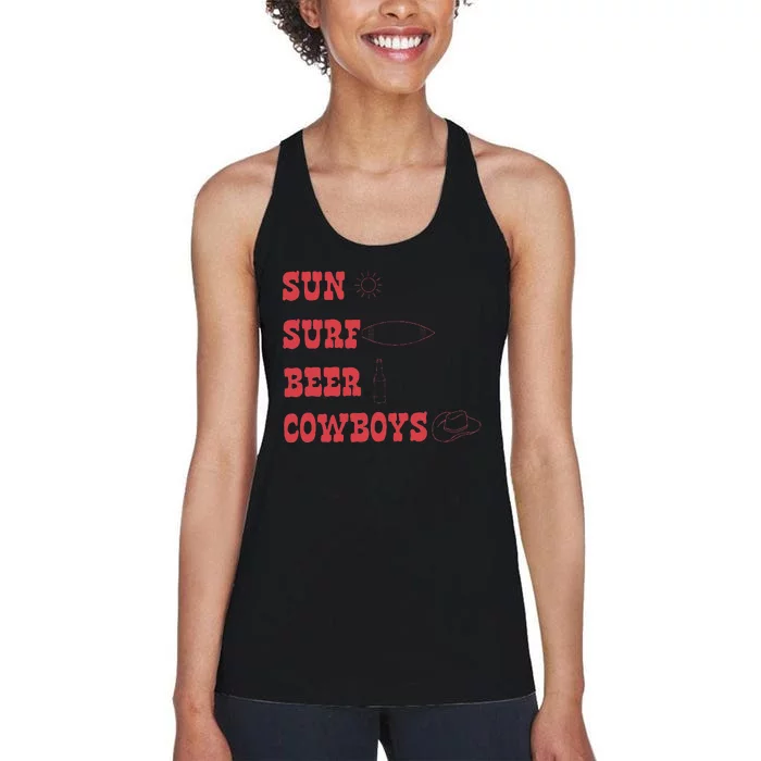 Sun Surf Beer Cowboys Women's Racerback Tank