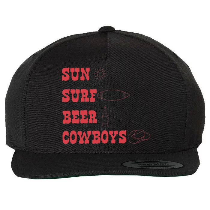 Sun Surf Beer Cowboys Wool Snapback Cap