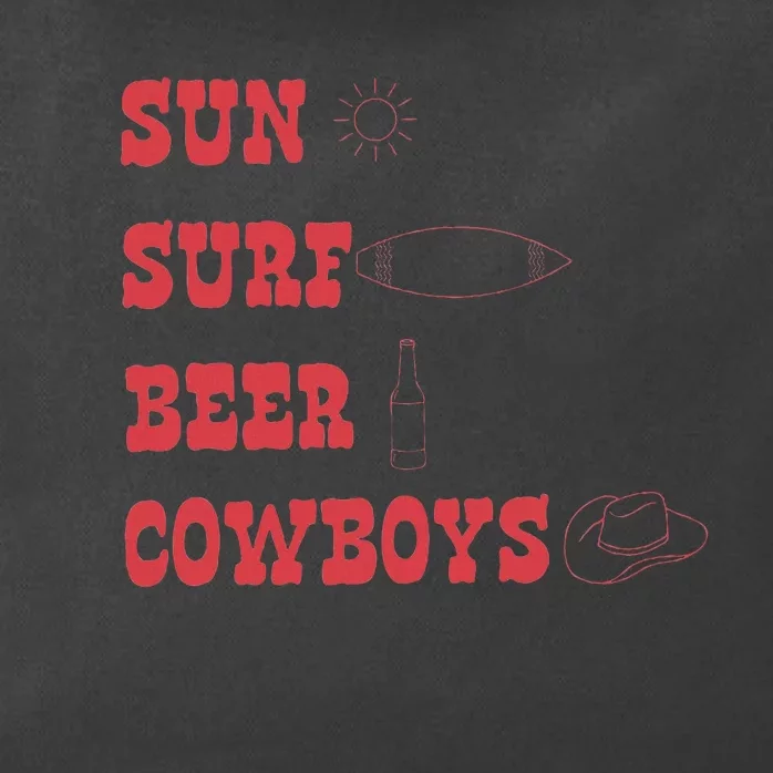 Sun Surf Beer Cowboys Zip Tote Bag