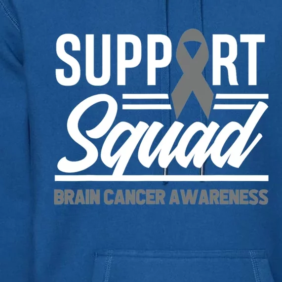 Support Squad Brain Cancer Awareness Gift Premium Hoodie