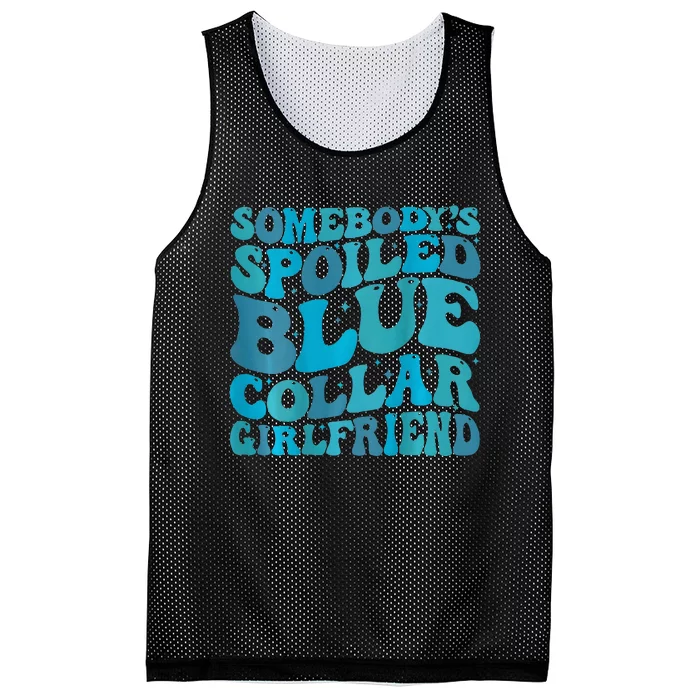 somebody's spoiled blue collar girlfriend Mesh Reversible Basketball Jersey Tank