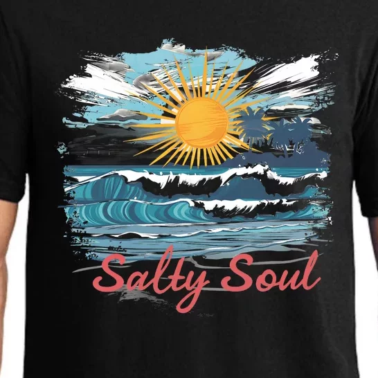 Salty Soul Beach And Sun Summer Vacay Pajama Set