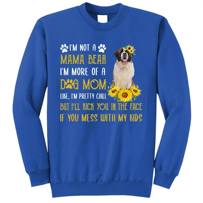 Sunflower St Bernard Mom Mothers Day Dog Mom Gift Tall Sweatshirt