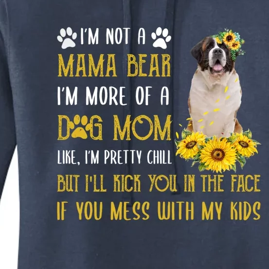 Sunflower St Bernard Mom Mothers Day Dog Mom Gift Women's Pullover Hoodie