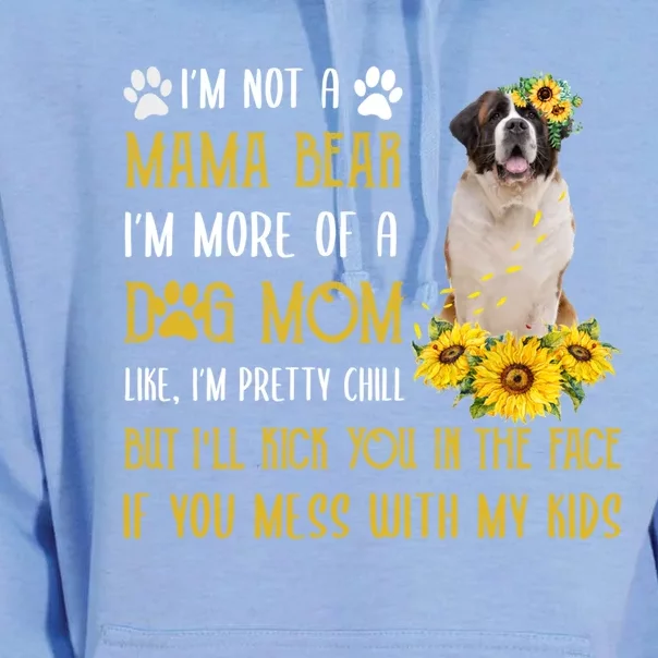 Sunflower St Bernard Mom Mothers Day Dog Mom Gift Unisex Surf Hoodie