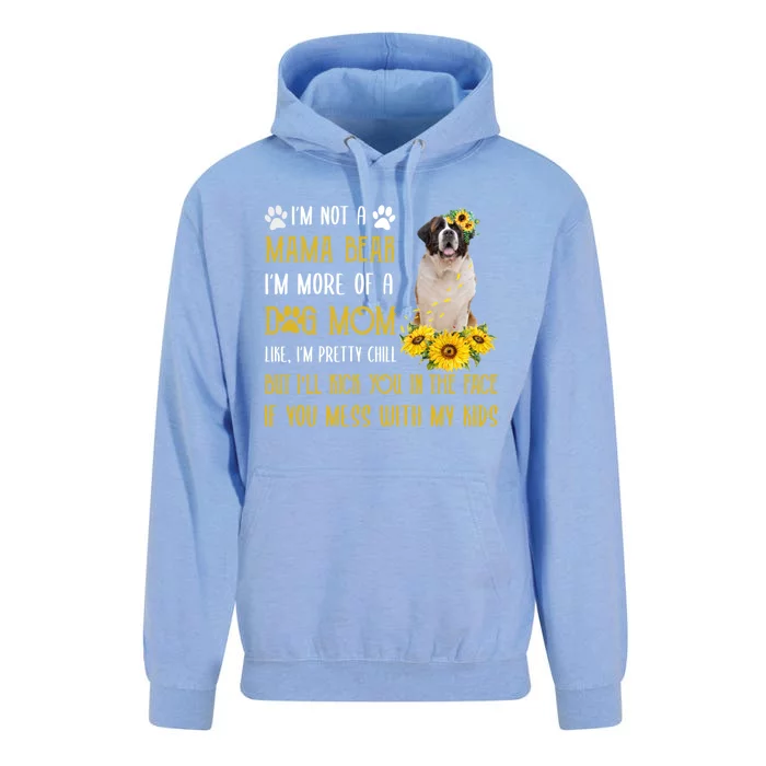 Sunflower St Bernard Mom Mothers Day Dog Mom Gift Unisex Surf Hoodie