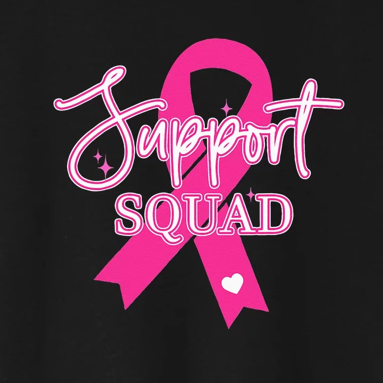 Support Squad Breast Cancer Support Squad Women's Crop Top Tee