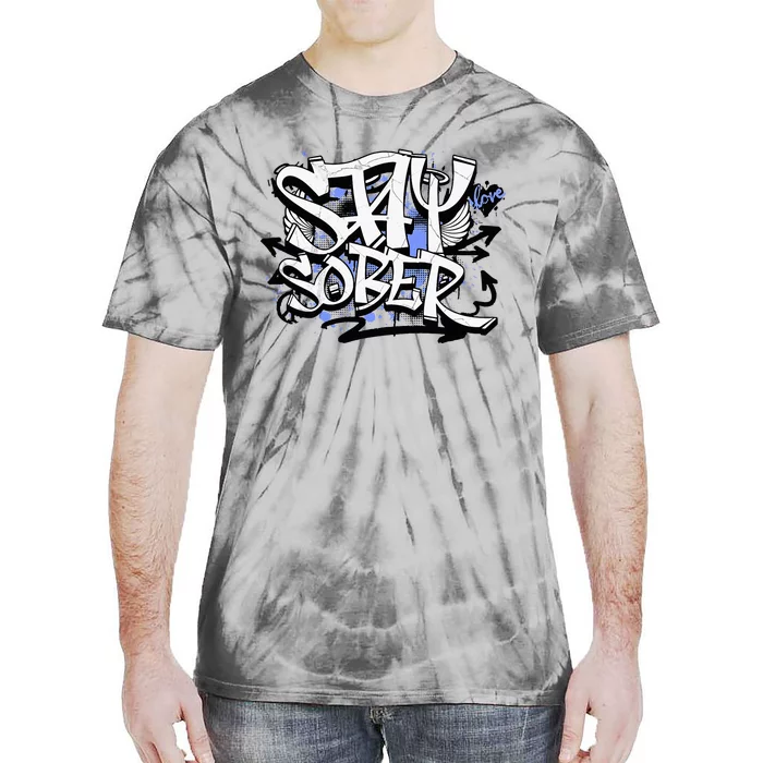 Stay Sober Blue Resolve Tie-Dye T-Shirt