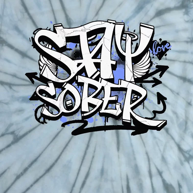 Stay Sober Blue Resolve Tie-Dye T-Shirt