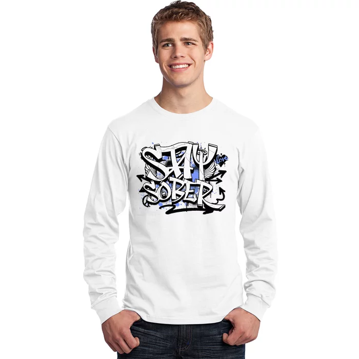 Stay Sober Blue Resolve Long Sleeve Shirt