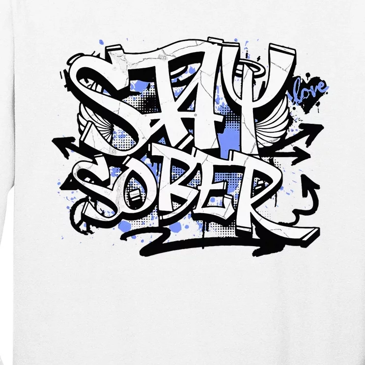 Stay Sober Blue Resolve Long Sleeve Shirt