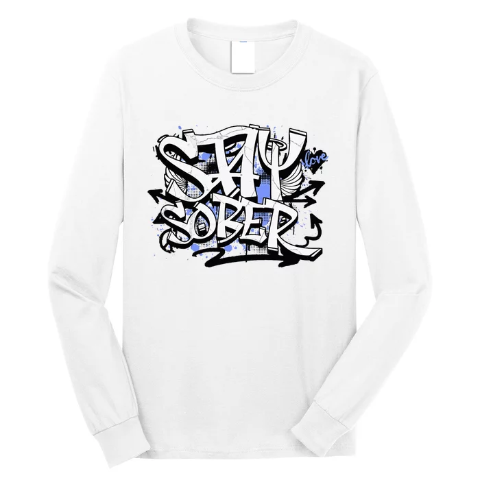 Stay Sober Blue Resolve Long Sleeve Shirt