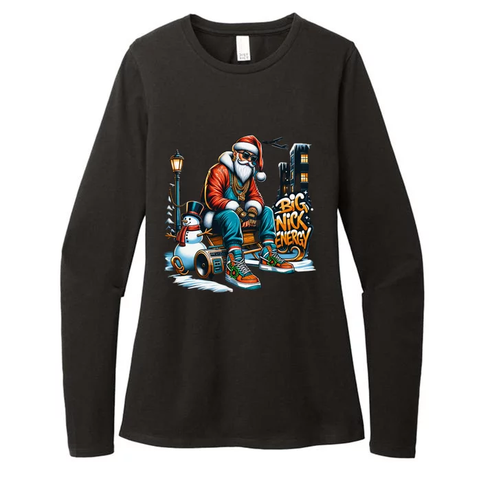 Sneakerhead Santa Big Nick Energy Street Style Holiday Gift Womens CVC Long Sleeve Shirt