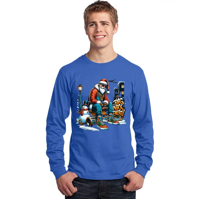 Sneakerhead Santa Big Nick Energy Street Style Holiday Gift Tall Long Sleeve T-Shirt