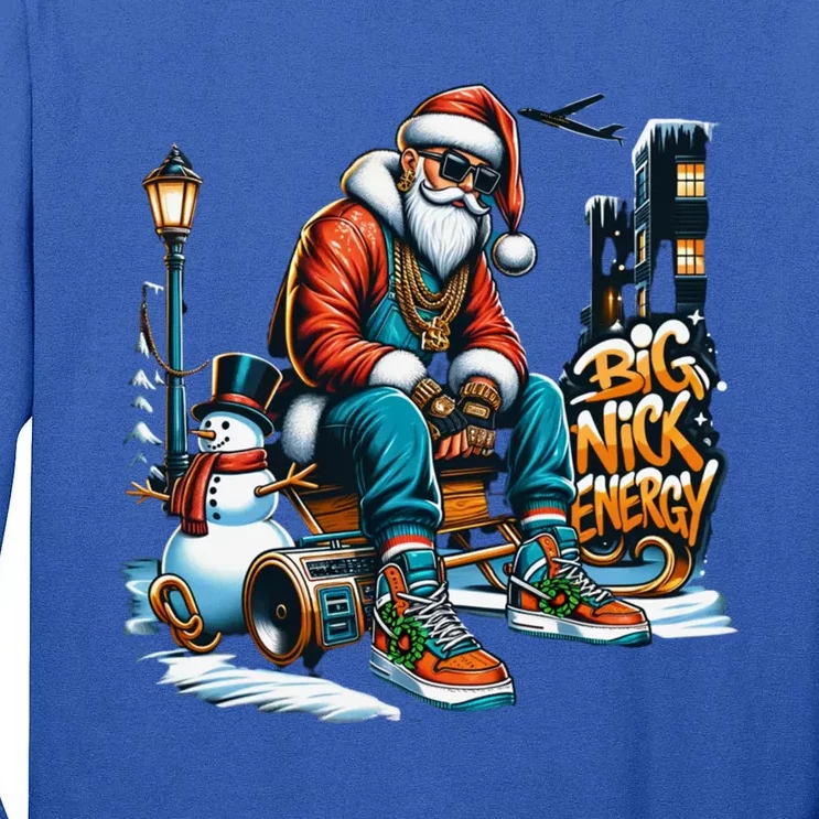 Sneakerhead Santa Big Nick Energy Street Style Holiday Gift Tall Long Sleeve T-Shirt