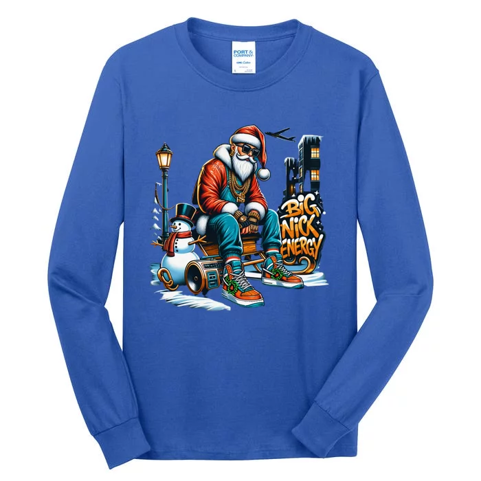 Sneakerhead Santa Big Nick Energy Street Style Holiday Gift Tall Long Sleeve T-Shirt