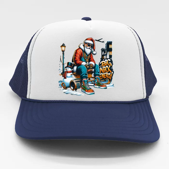 Sneakerhead Santa Big Nick Energy Street Style Holiday Gift Trucker Hat