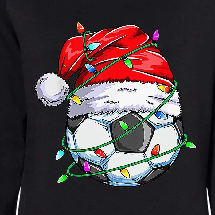 Santa Soccer Ball Sports Christmas holiday Womens California Wash Sweatshirt