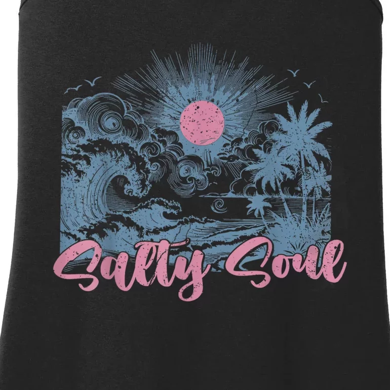 Summer Salty Beach Summer Soul Vibes Trendy Summer Ladies Essential Tank