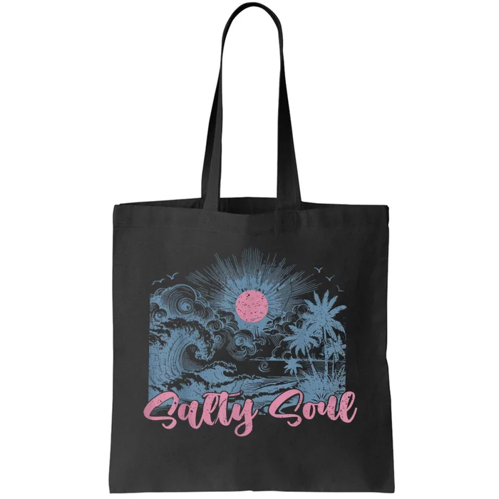 Summer Salty Beach Summer Soul Vibes Trendy Summer Tote Bag