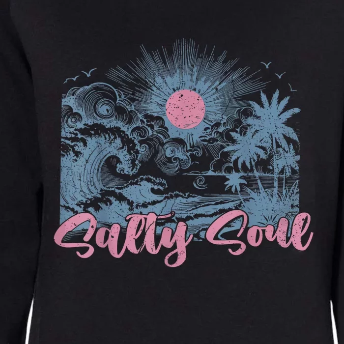 Summer Salty Beach Summer Soul Vibes Trendy Summer Womens California Wash Sweatshirt