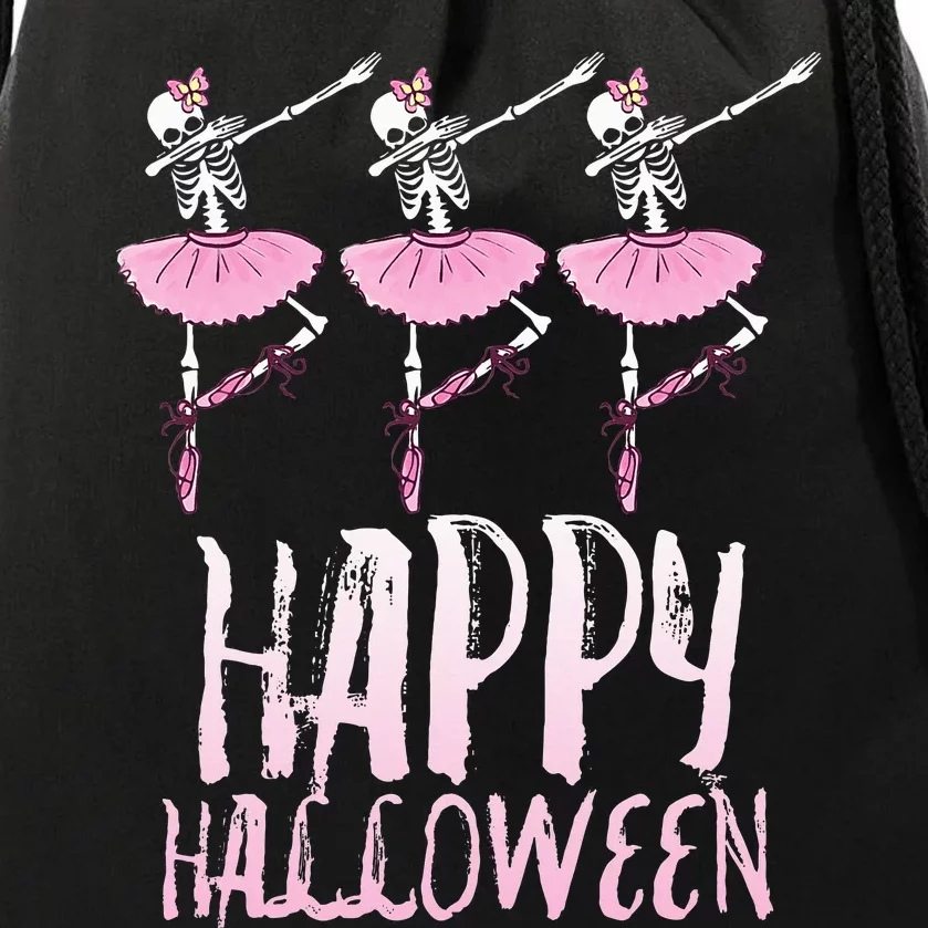 Spooky Skeleton Ballet Dance Costume Drawstring Bag