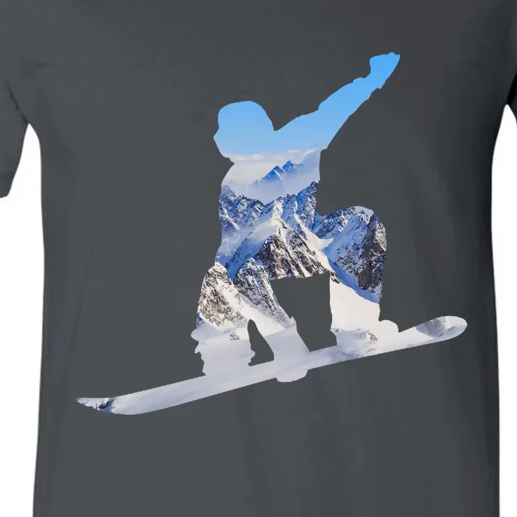 Snow Ski Boarding Sport V-Neck T-Shirt