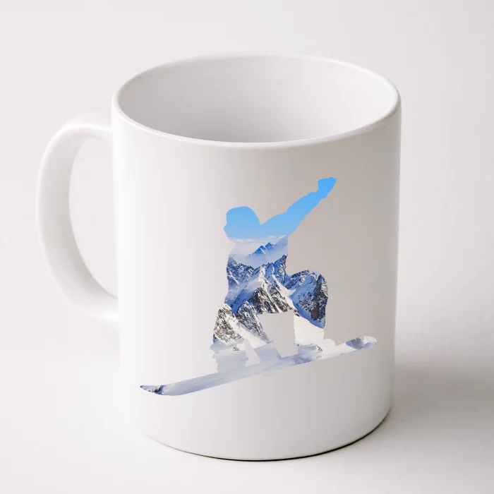 Snow Ski Boarding Sport Front & Back Coffee Mug