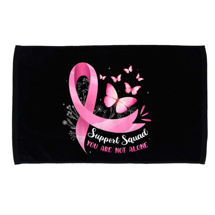 Support Squad Breast Cancer Awareness Pink Ribbon Butterfly Microfiber Hand Towel