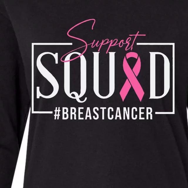 Support Squad Breast Cancer Awareness Womens Cotton Relaxed Long Sleeve T-Shirt