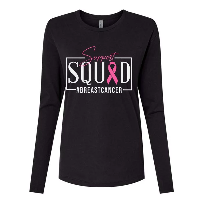 Support Squad Breast Cancer Awareness Womens Cotton Relaxed Long Sleeve T-Shirt