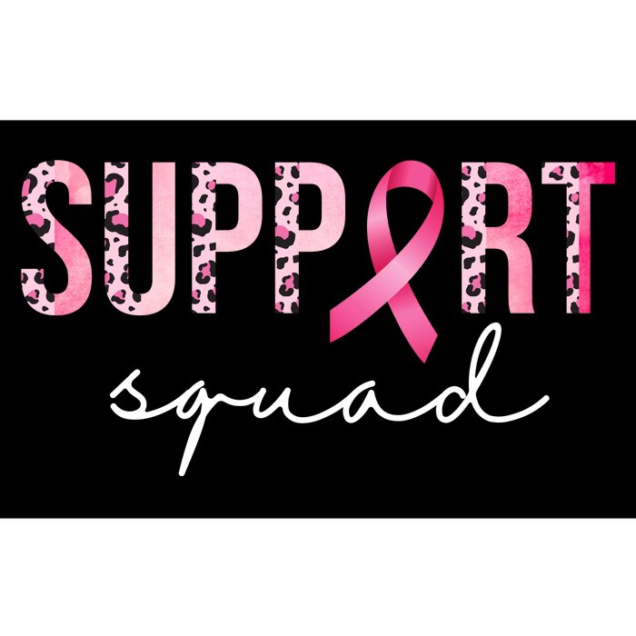 Support Squad Breast Cancer Leopard Ribbon Bumper Sticker