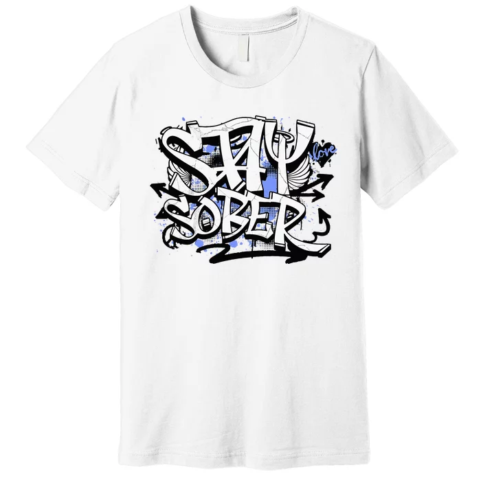 Stay Sober Blue Resolve Premium T-Shirt