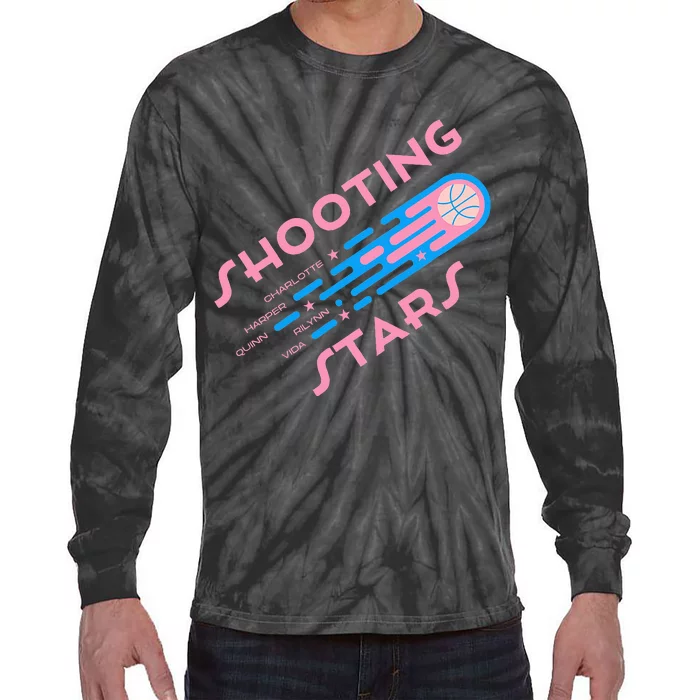 Shooting Stars Basketball Tie-Dye Long Sleeve Shirt