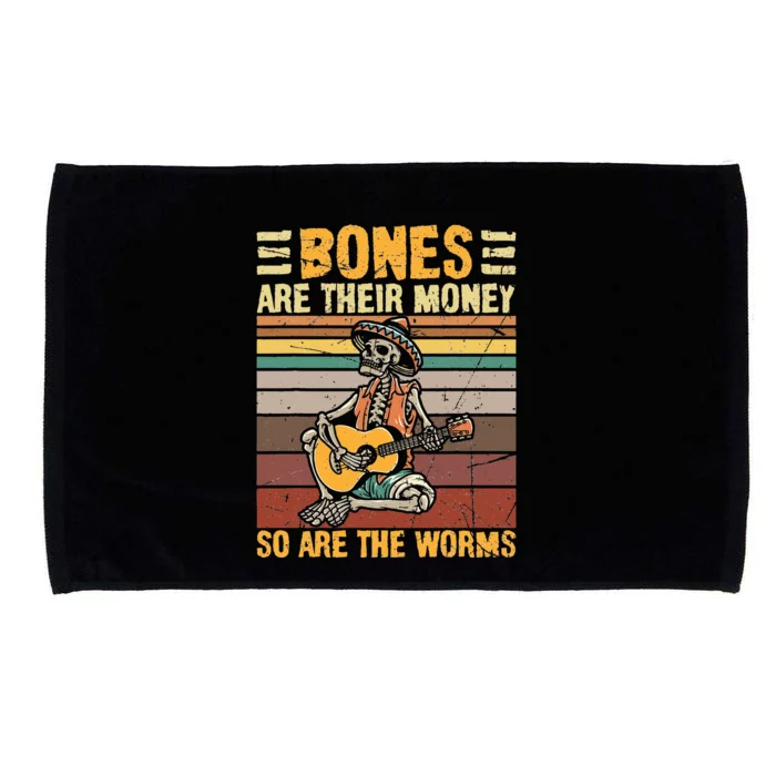 Spooky Skeletons Bones and Worms Halloween Costume Microfiber Hand Towel