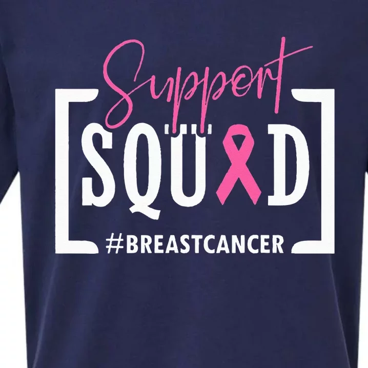 Support Squad Breast Cancer Awareness Warrior Pink Ribbon Sueded Cloud Jersey T-Shirt