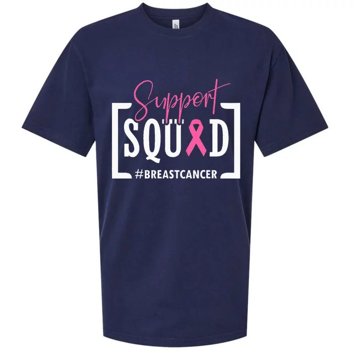 Support Squad Breast Cancer Awareness Warrior Pink Ribbon Sueded Cloud Jersey T-Shirt