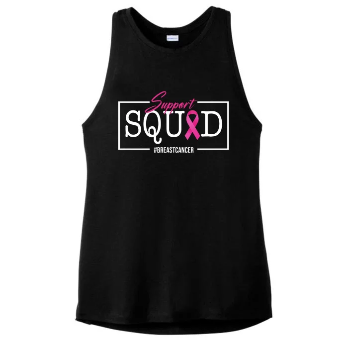 Support Squad Breast Cancer Ladies Tri-Blend Wicking Tank