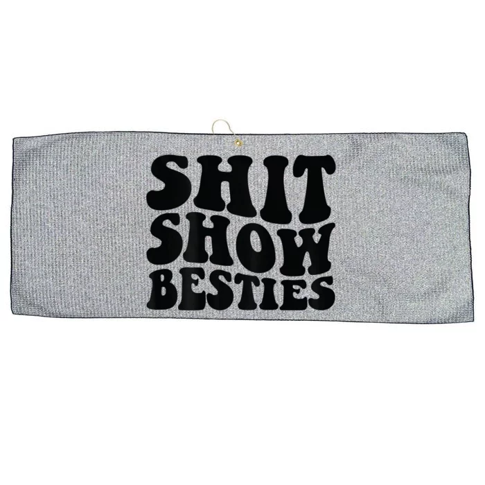 Shit Show Besties Large Microfiber Waffle Golf Towel