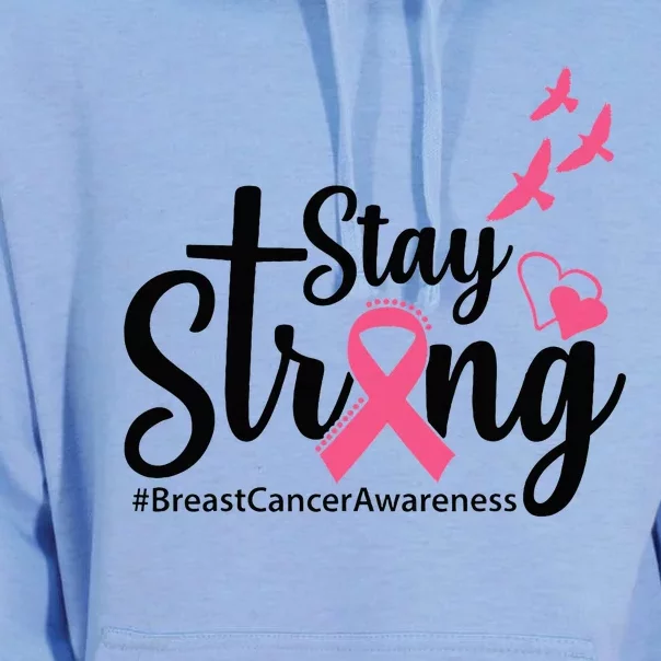 Stay Strong Breast Cancer Awareness Unisex Surf Hoodie