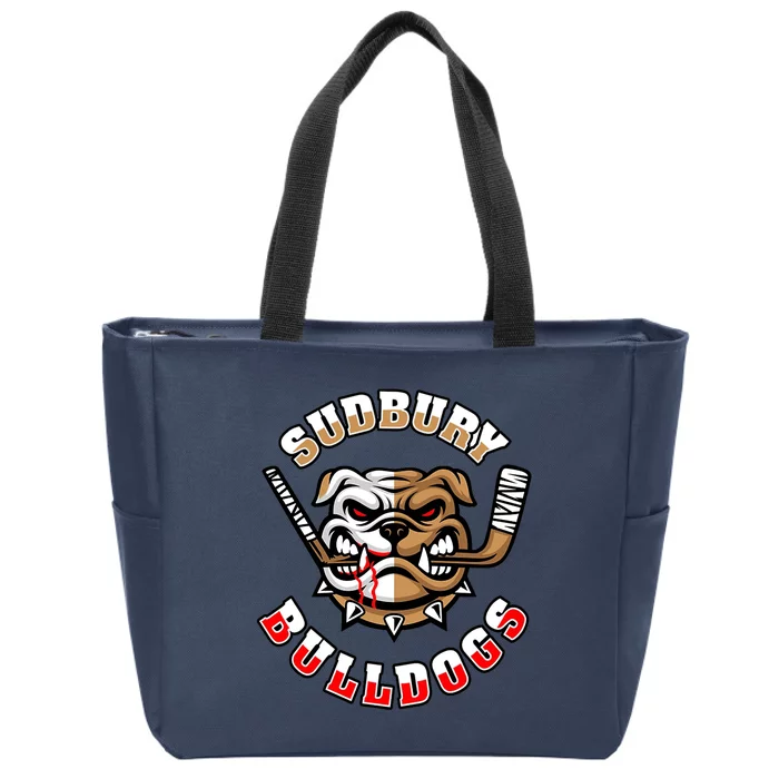 SHORESY Sudbury Blueberry Bulldogs Sudbury Bulldogs Letterkenny Zip Tote Bag