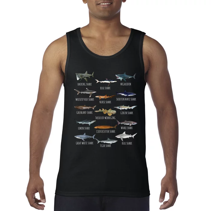 Shark Species Biology Different Types Of Sharks Tank Top