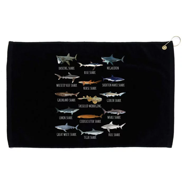 Shark Species Biology Different Types Of Sharks Grommeted Golf Towel