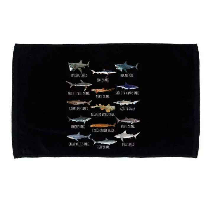 Shark Species Biology Different Types Of Sharks Microfiber Hand Towel