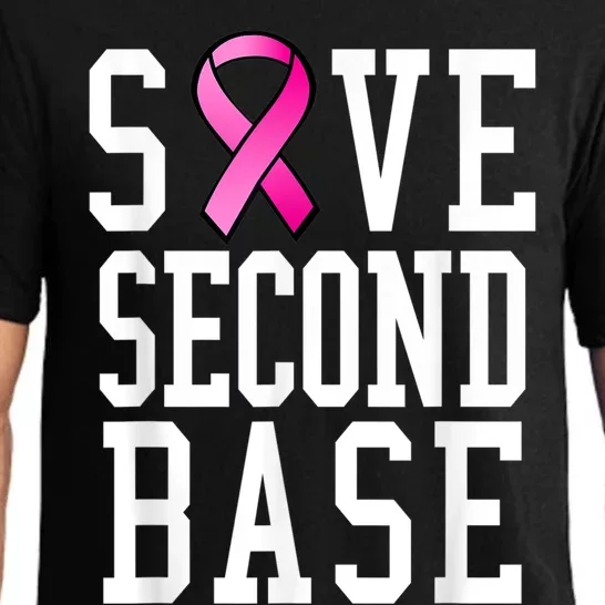 Save Second Base Shirt Breast Cancer Tshirt for Wo Pajama Set